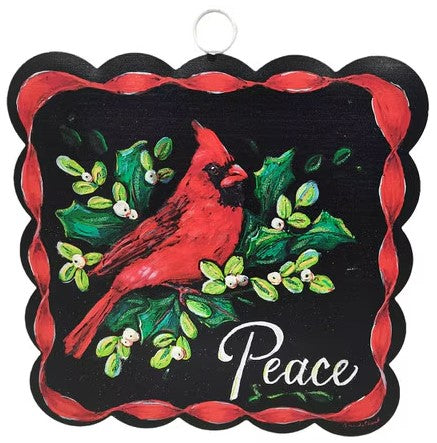 Large Scallop Art Cardinal Peace Charm Attachment