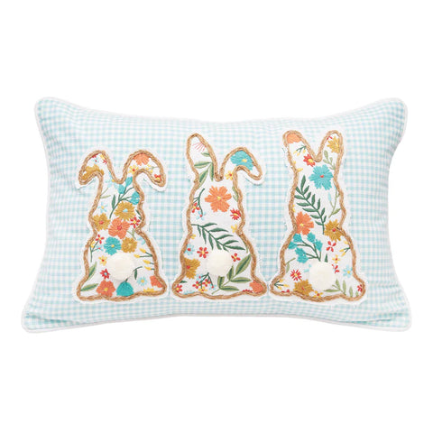Blossom Bunny Trio Pillow