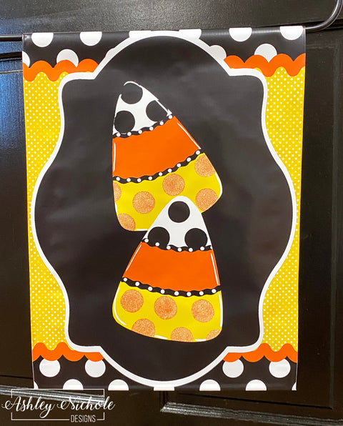 Candy Corn Stack - Vinyl Garden Flag