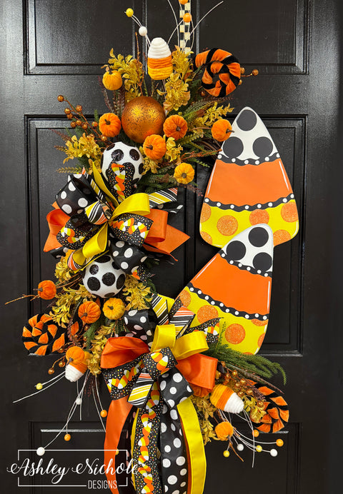 Candy Corn Stack Wreath