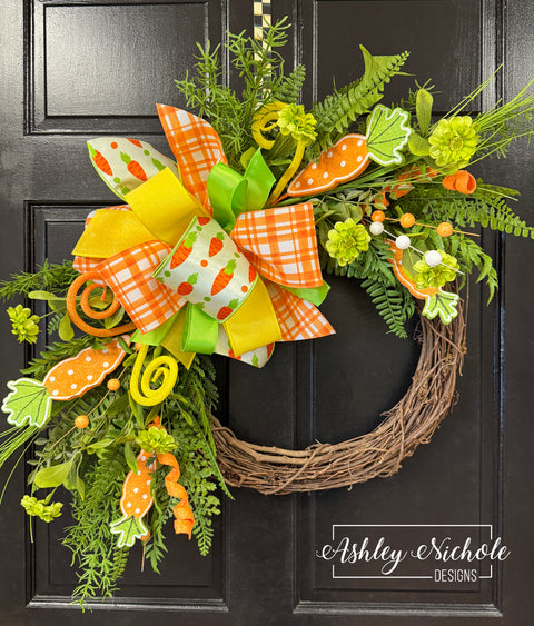 Carrot Patch for the Bunnies Wreath