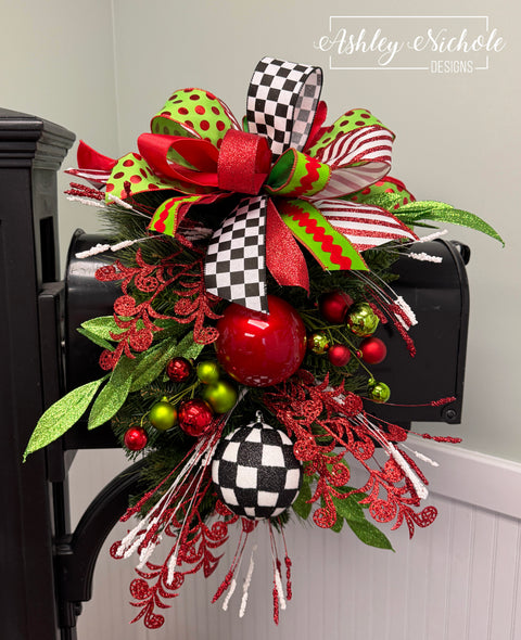 Mailbox Swag - Checkered Whimsical Christmas