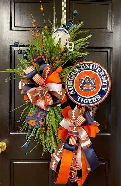 Auburn Tigers Wreath for Door Decor shops - Christmas Gift