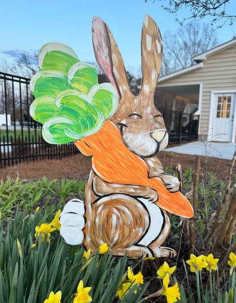 Garden Bunny - Easter - Corrugated Coroplast Yard Stake