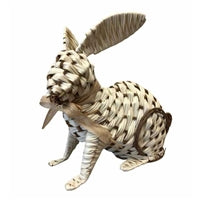 BRADED FRENCH COUNTRY NATURAL VINE BUNNY 15"L X 14"H