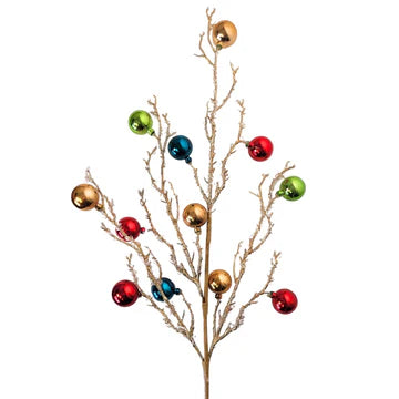 26" Iced Wintery Ball Spray - Multi