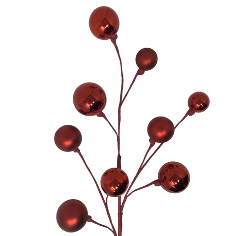31" Shiny & Matte Mixed Ball Spray - Red