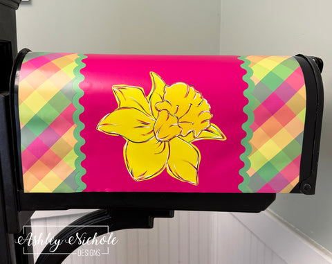 Daffodil Spring - Magnetic Vinyl Mailbox Cover