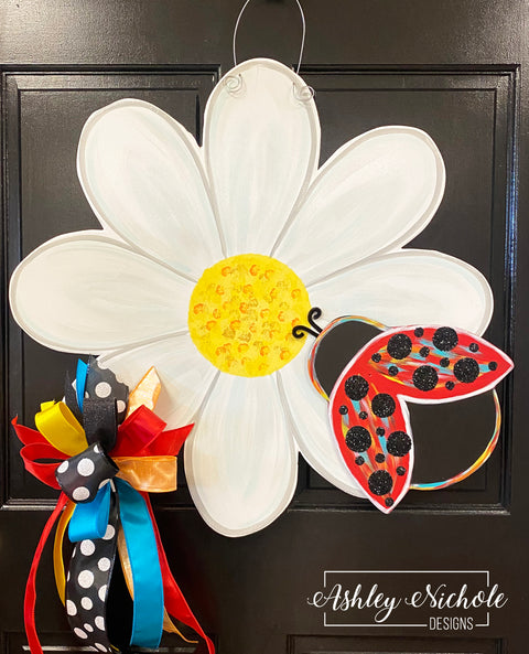 Daisy Bloom with Lady Bug Door Hanger