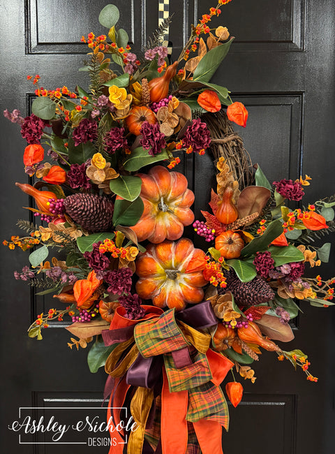 Double Pumpkin Delight Wreath