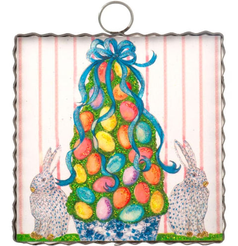 Mini Art Egg Topiary Print Charm