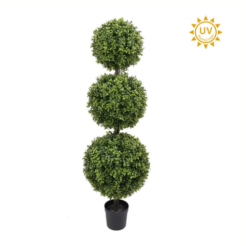 48" Boxwood Topiary Tree - UV Protected - Green