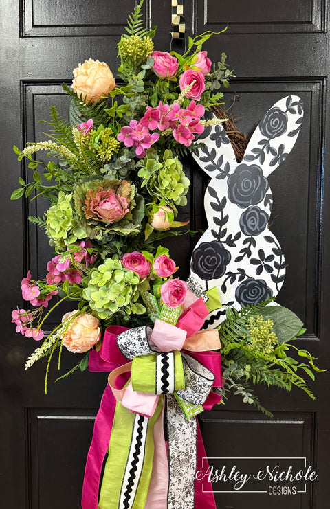 Easter Elegance Bunny Wreath