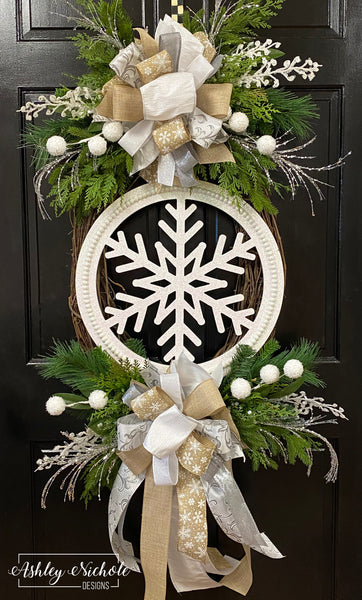 Snowflake wreaths deals