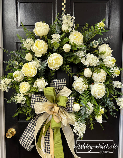 *READY to SHIP* - Elegant White Floral Wreath