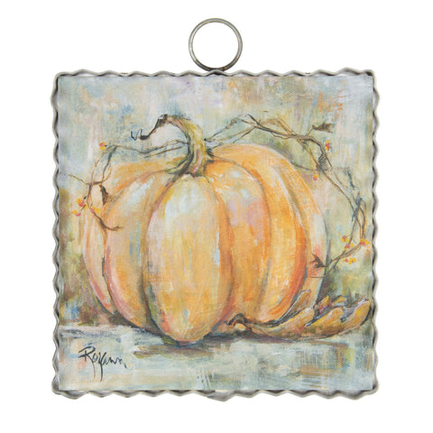 Mini Orange Bittersweet Pumpkin Print Charm