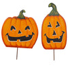 Jack-O-Lantern - Metal Stakes - Set of 2