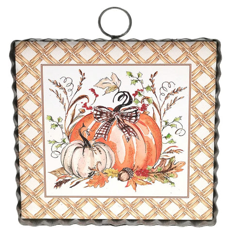 Mini Art Festive Pumpkin Print Charm
