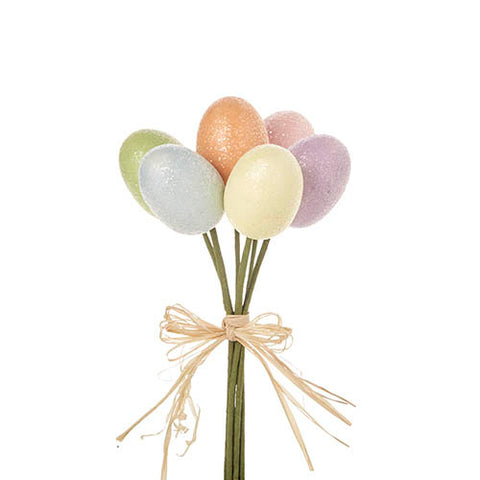 12" Pastel Egg Pick Bundle x6 - Multi Colored