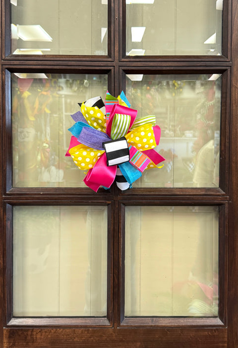 Spring-Bow - Medium Puff-You choose colors!!