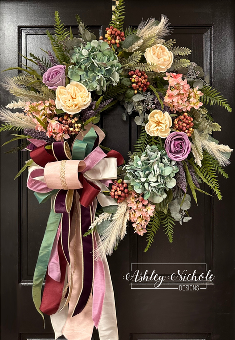 Cool Tones Spring Floral Wreath