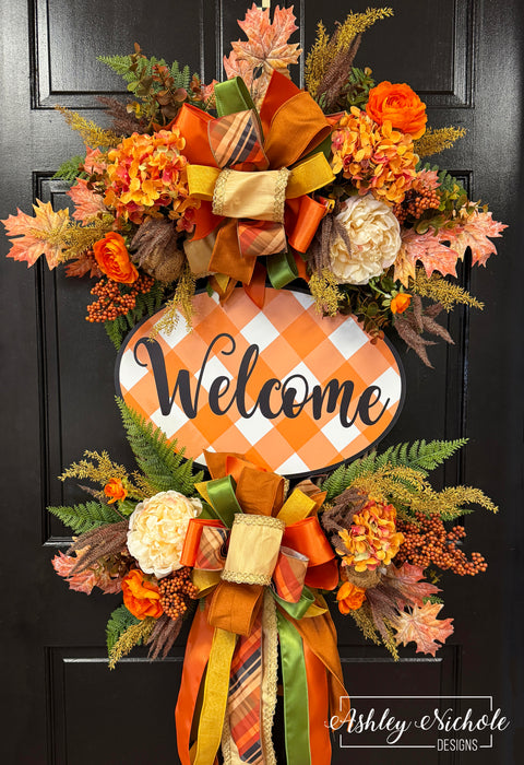 Fall Floral Welcome Wreath