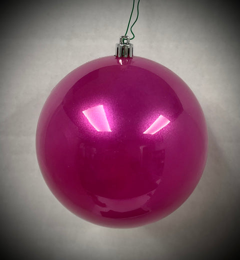 4.75" Mauve Candy Ball Ornament