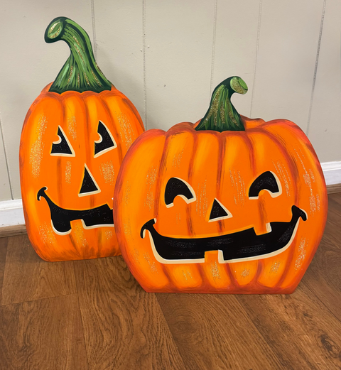 Jack-O-Lantern - Metal Stakes - Set of 2