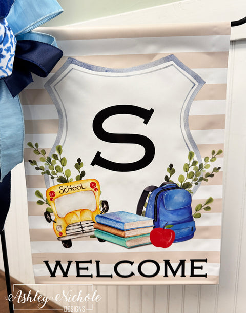 Fun School Times - INITIAL - Vinyl Garden Flag