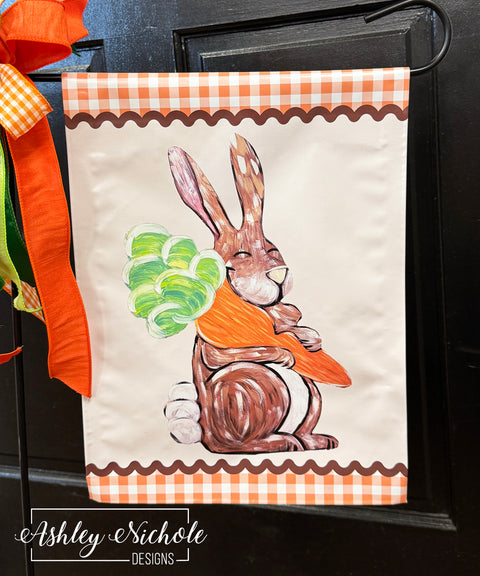 Garden Bunny - Vinyl Garden Flag