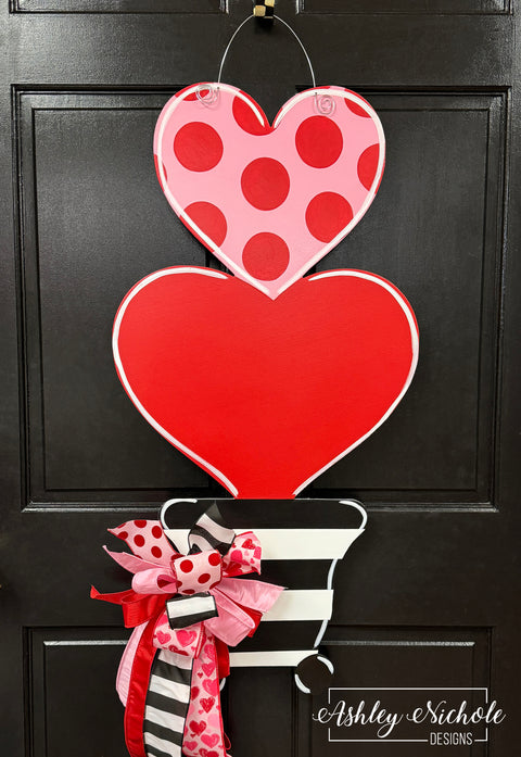 Heart Topiary Valentine Door Hanger