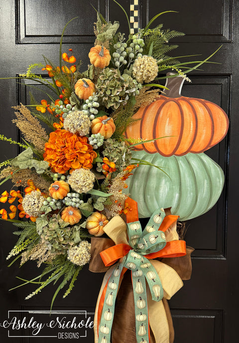 Heirloom Bliss Pumpkin Stack Wreath