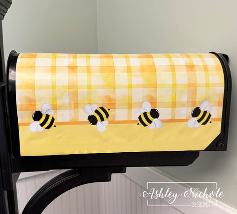 Honeybee - Magnetic Vinyl Mailbox Cover