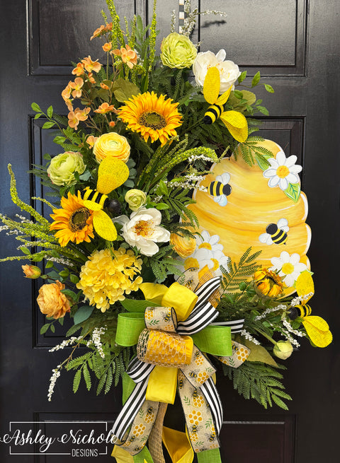 Honeybee Beehive Wreath