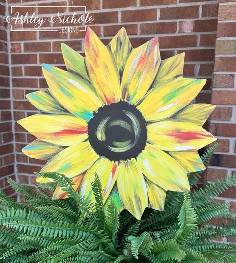 Abstract Sunflower - Corrugated Coroplast Yard Stake