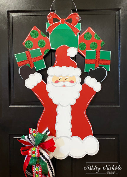 Grinch Inspired Face - Christmas Door Hanger – AshleyNichole Designs