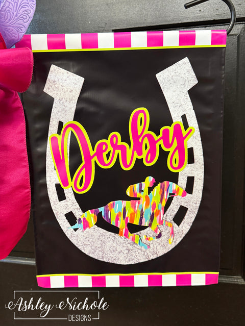 Derby Abstract - Vinyl Garden Flag