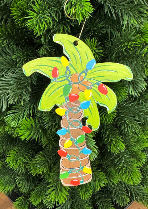 Palm Tree - Christmas - Wooden Christmas Ornament