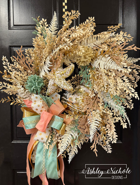 Golden Treasures of the Sea Wreath