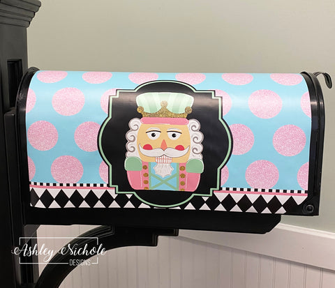 Pastels & Golds Nutcracker - Magnetic Vinyl Mailbox Cover