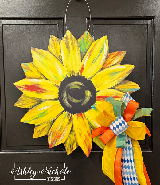 Abstract Sunflower - Door Hanger (UV Printed)