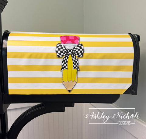 Preppy Pencil - Magnetic Vinyl Mailbox Cover