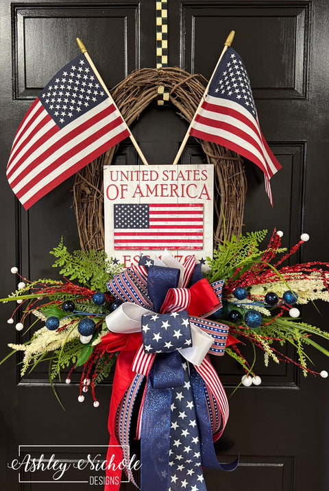 1776 Independence Day Wreath