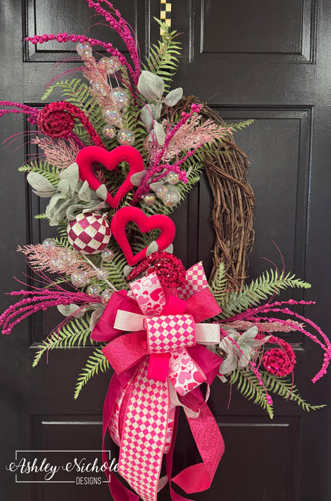 **Hearts are Bubbling Valentine Wreath **