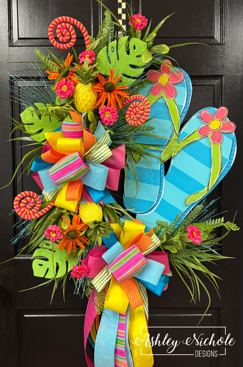 Summer Fun Flip Flops Wreath
