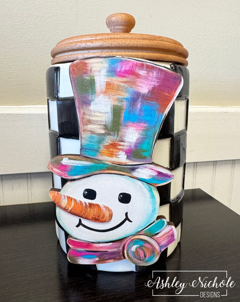 Winter Gentleman Snowman - Winter Mini Piece (Magnet/Velcro)