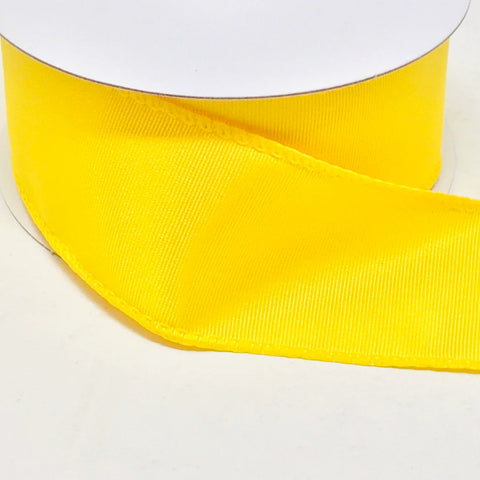 Yellow Satin Wired Ribbon - 1.5" x 10yds
