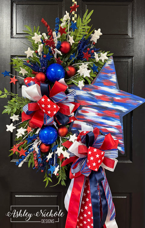 Abstract Patriotic Star Wreath