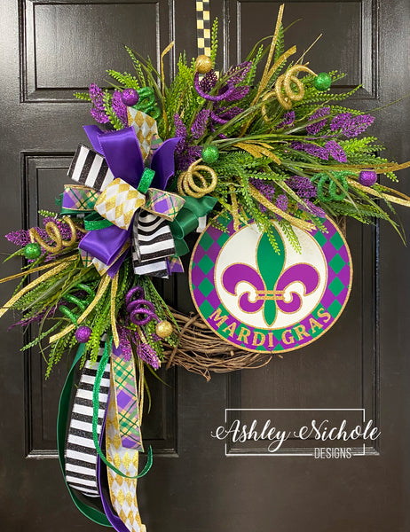 Selling Mardi Gras Wreath