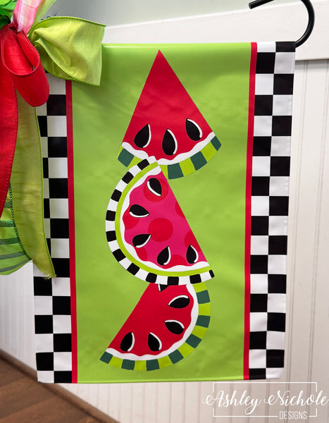 Watermelon Stack - Vinyl Garden Flag